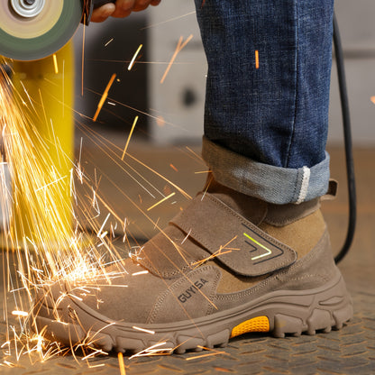 Men's Safety Shoes Anti-smashing/Stabbing-proof Steel Toe Steel Plate High Temperature  Sparkproof All Season Professional Welding Safety Shoes