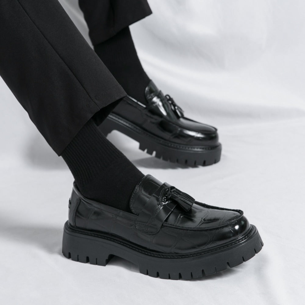 Men's Loafers & Slip-Ons - Platform Sole & Tassel Detail 268965