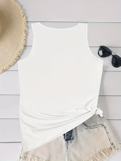 [Summer Tank Casual] Women's Summer Tank Casual Sleeveless Loose Fit Soft Breathable Daily