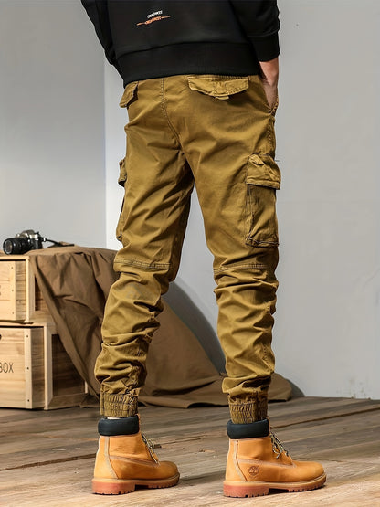 Men'S Utility Trousers, Relaxed Fit Pants, Outdoor Fashion for Men, Stylish And Functional Multi-Pocket Work Trousers