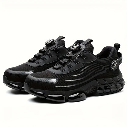 Men's Breathable Work Shoes - Durable Safety Shoes Suitable for Industrial and Casual Wear with Reflective Stripes