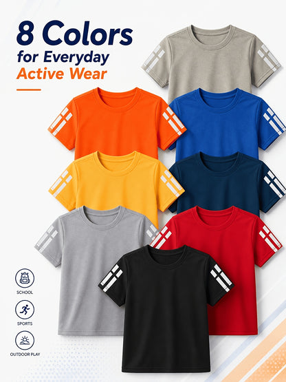 5 6 8pcs Kids Summer Cooling Mesh T Shirts Ultra Lightweight Fast Dry Wear For - product view 5