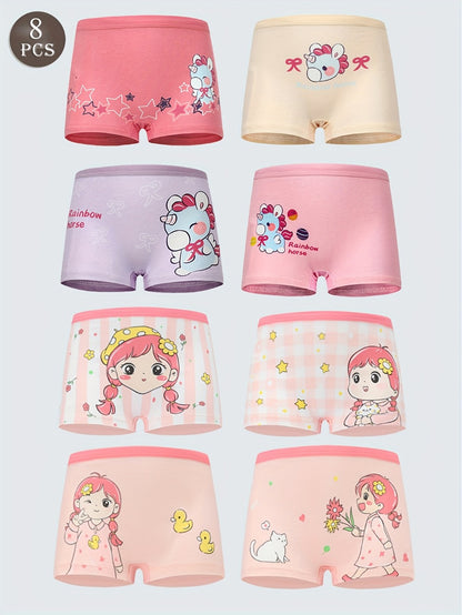Girls' Boxer Briefs - 8-Pack Animal Print Style 5685