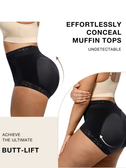 1pc High-waisted Shaping Thong With Seamless Construction, Machine Washable, Non-rolling And Non-slip Cuffs