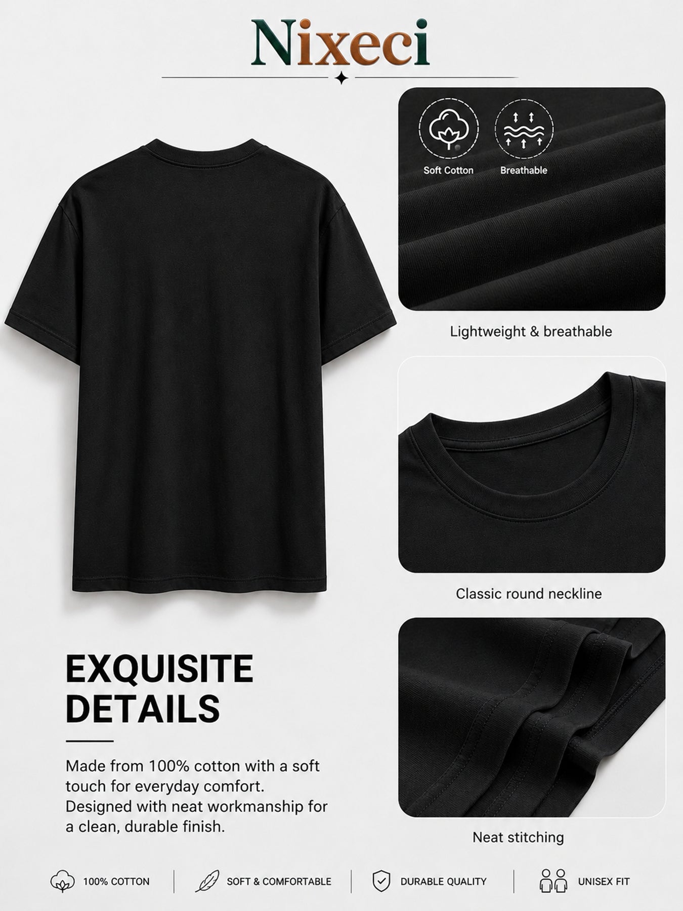 Nixeci 180G Pure T-Shirt Men'S Summer Loose Fit Crewneck Short Sleeve Vintage Patriotic American Flag Bald Eagle Graphic Print Independence Day Daily Casual Outdoor Tee