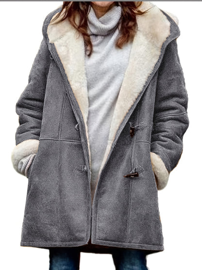 New Women's Christmas Outerwear Jacket with Lining, Collar, and Pockets