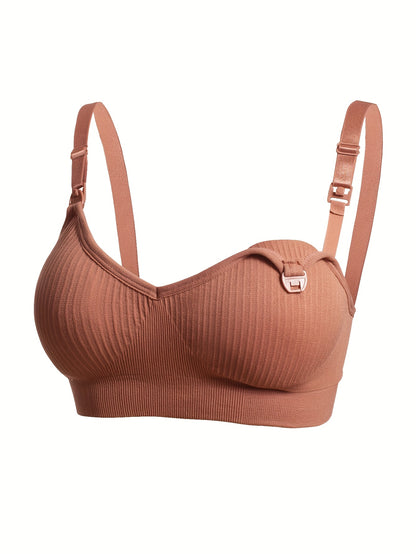 3 pcs of Pregnant Women Breastfeeding Underwear Breastfeeding Bra Open-Button Multi-Color Bra for Postpartum Comfort During Pregnancy