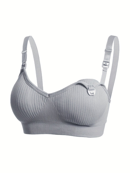 3 pcs of Pregnant Women Breastfeeding Underwear Breastfeeding Bra Open-Button Multi-Color Bra for Postpartum Comfort During Pregnancy