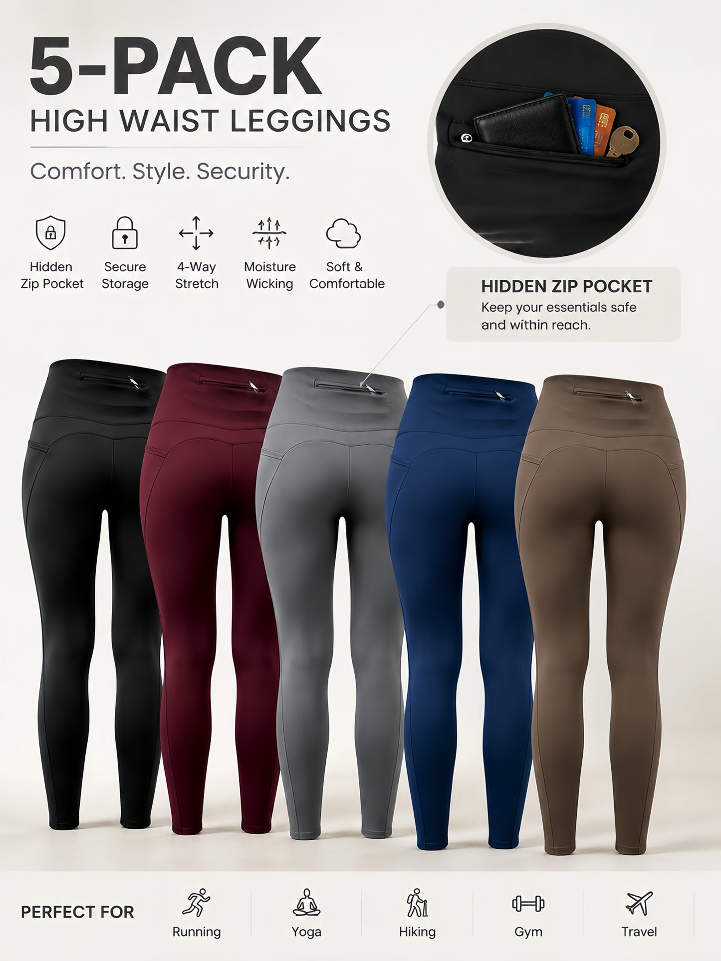 Lifting Sports Leggings for Women, Quick-Dry Soft Stretch Breathable, Outdoor Running Hiking Base Layer Leggings for Women, Ropa De Gym