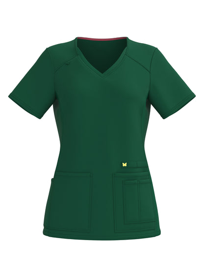 PandaFlex 4 Way Stretch Women Scrub Set Modern Fit V-Neck Top & Multi Pocket Pants 3371