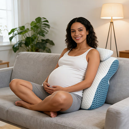 Women's Multi-Position Pregnancy Pillow - Soft Bed and Sofa Support