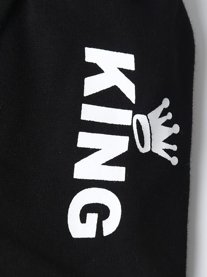 Kukitty Baby Boy Shorts Sets Summer Short Sleeve Hooded Letter Print Romper Tops Shorts Infant Boys Clothes, for Outdoor