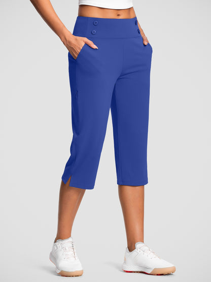 18" Dressy Capri Pants for Women High Waist Stretch Women'S Capris Pants for Summer with Pockets Work Casual