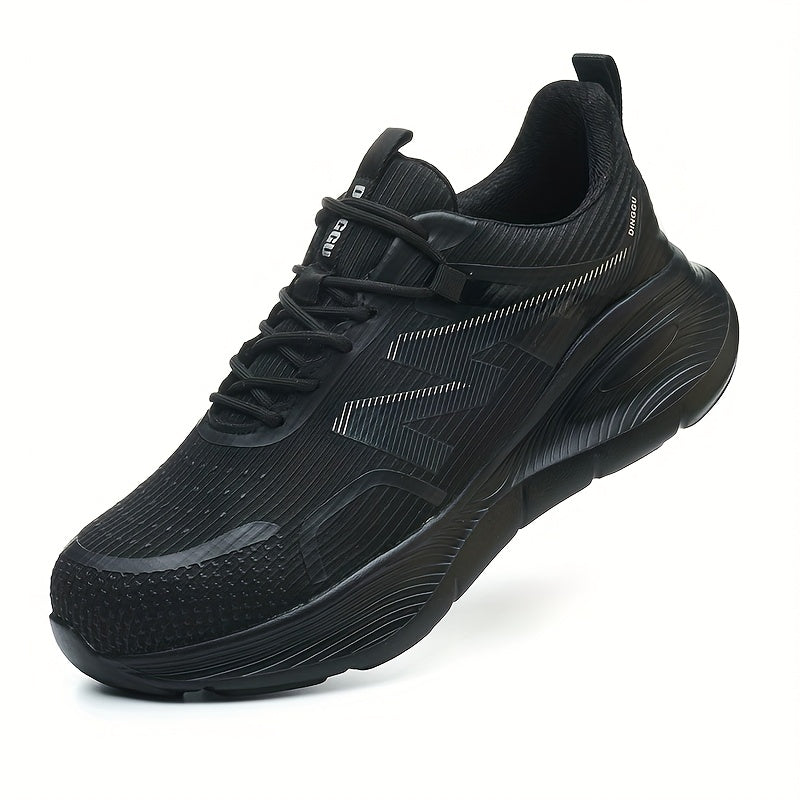 Men's Industrial Safety Work Shoes - Slip-Resistant, Steel Toe Protection, for Construction, Factory, Gym, Everyday - Warehouse Footwear, Modern Workwear, Outdoor Laborers