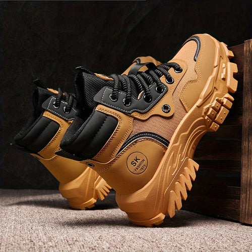 Men's Shoes 2026 Fall New Casual All-match Boots Fashion Wear-resistant Trend Shoes Men's Breathable Work Shoes