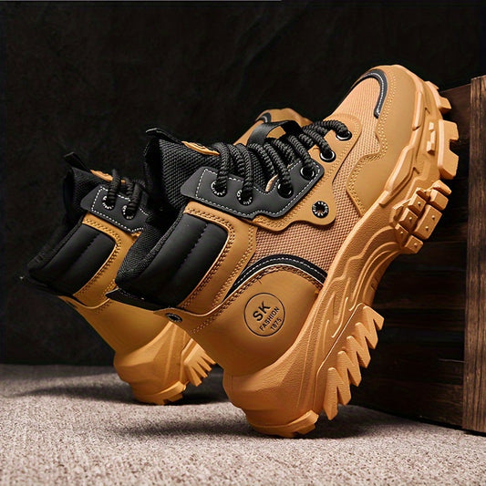 Men's Shoes 2026 Fall New Casual All-match Boots Fashion Wear-resistant Trend Shoes Men's Breathable Work Shoes