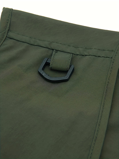 Multi-pocket Cargo Vest, Men's Casual Outwear Zip Up Vest For Spring Summer Outdoor Fishing Hiking Photography