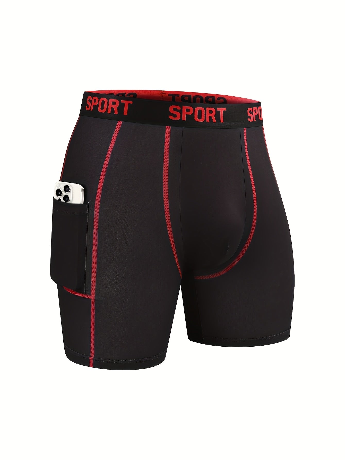 Set of 10 Men'S Underwear Featuring Pockets - Breathable, Stretchy, Quick-Drying, with an Elastic Waistband, Suitable for Sports And Leisure, Running, And Fitness. Soft And Lightweight
