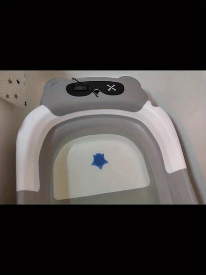 Collapsible Baby Bathtub Suitable for Newborn to Toddler, Portable Travel Bath Tub with Soft Cushion & No-Slip Hanging Base, Detachable, Infant Bath for, Shower, Use - Durable for And