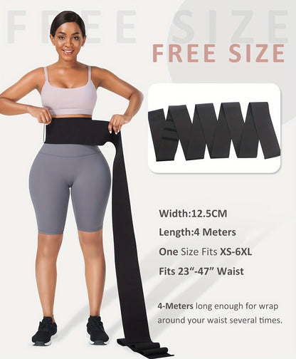 Women Waist Trainer Bandage Wrap Sauna Belt Long Torso Tummy Wraps Belly Body Shaper Waist Trimmer Belt
