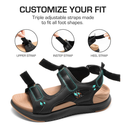 Women's Walking Sandals Hiking Sandals Women Sandals Sport Sandals Thick Athletic Cushion Adjustable Strap Adjustable Straps Comfortable Shoes Brand Women Shoes