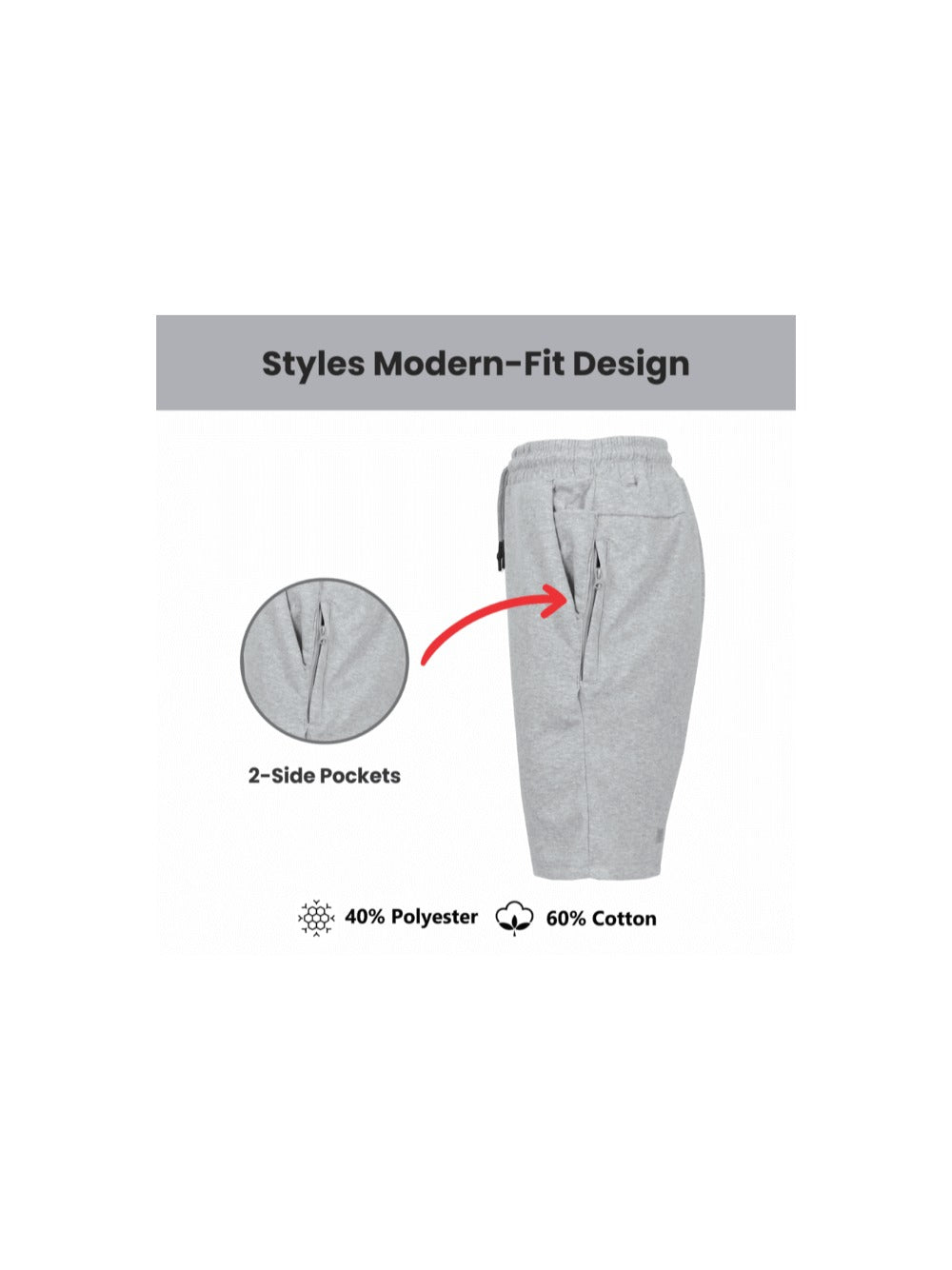 Men's Casual Shorts - Drawstring Waist With Pockets
