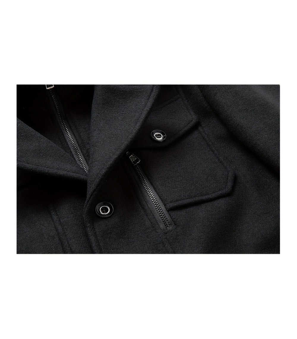 Men's Versatile Fleece Single-Breasted Coat