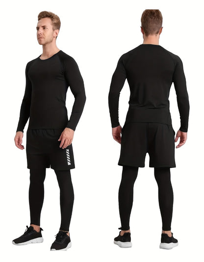Men's Solid Color Performance T-Shirt - Long Sleeve 766565