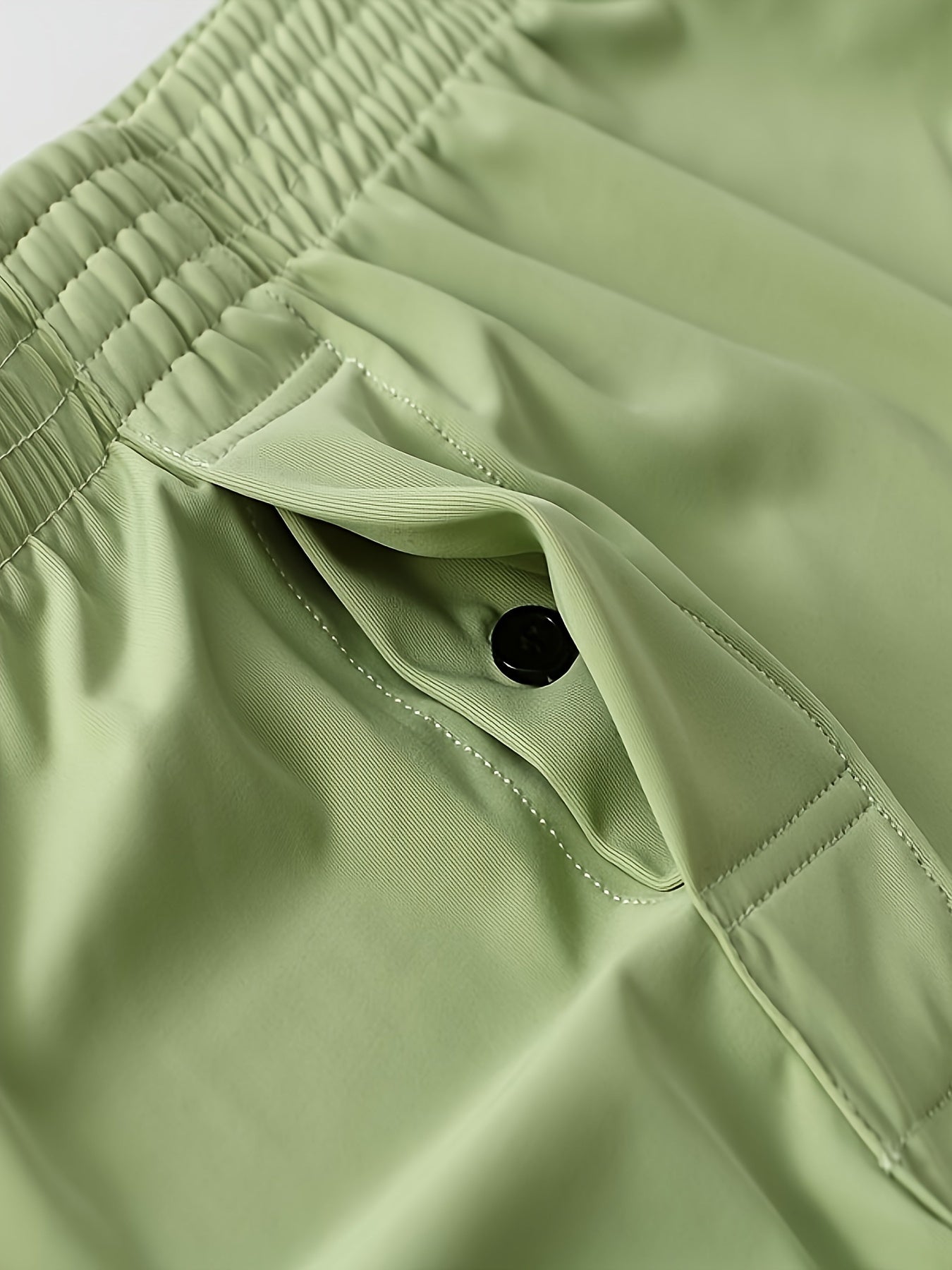 3pcs of New Men'S Polyamide Shortie Pants with Medium Stretch, Solid Color, Lycra Blend, Daily & Casual Wear, Loose Fit, Woven Fabric, 170 g/m虏 Weight
