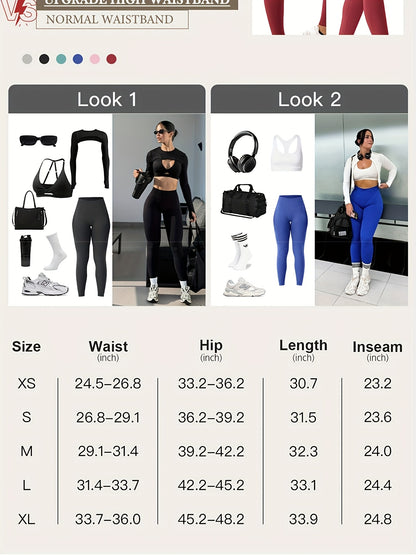 VOYJOY Women Impact Leggings Seamless Scrunch Butt Lifting Workout Leggings High Waisted Gym Yoga Pant