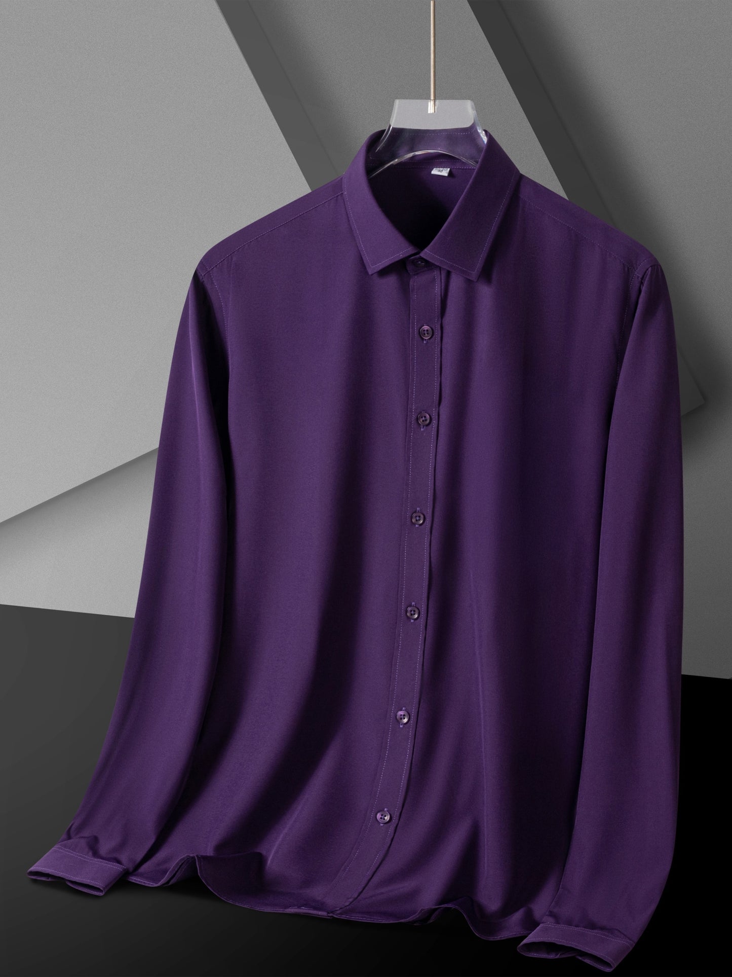 Men'S Long-Sleeve Shirt Made Of, Stretchy And Suitable for Business Attire, Wrinkle-Free Suit Shirt, Casual Short-Sleeve White Work Uniform