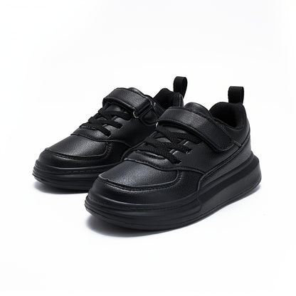 Kids' Lightweight Black Sports Shoes-Seamless Ultra-light EVA Midsole, Breathable Mesh Upper, And Low-top Design, Perfect For Daily Running, Jumping, And Casual Outings.