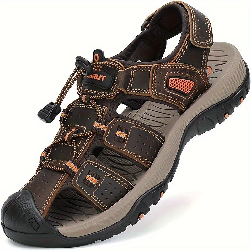 [Hiking Sandals Waterproof] Men's Hiking Sandals Closed Toe Outdoor Beach Sandal Waterproof Sport Fisherman Sandals Water Shoes, Summer