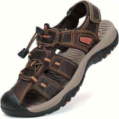 [Hiking Sandals Waterproof] Men's Hiking Sandals Closed Toe Outdoor Beach Sandal Waterproof Sport Fisherman Sandals Water Shoes, Summer