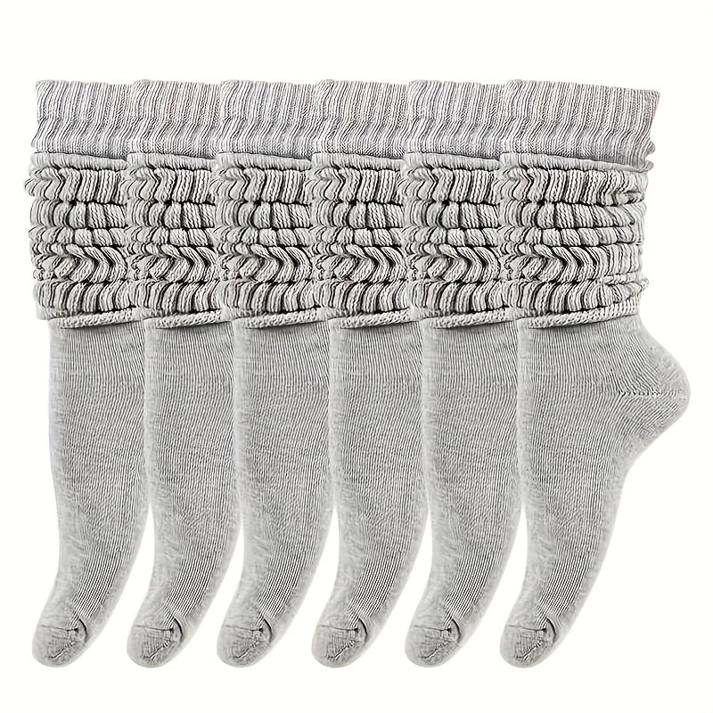 6 Pairs Of Women's Pile Socks, Long Leg Socks, Autumn And Winter, Warm And Comfortable, Soft And Casual High Leg Socks, Leg Covers