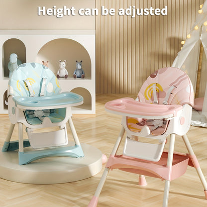 1pc Children's Multi-functional Dining Chair, Adjustable Children's Dining Chair Home Portable Dining Table Rocking Chair
