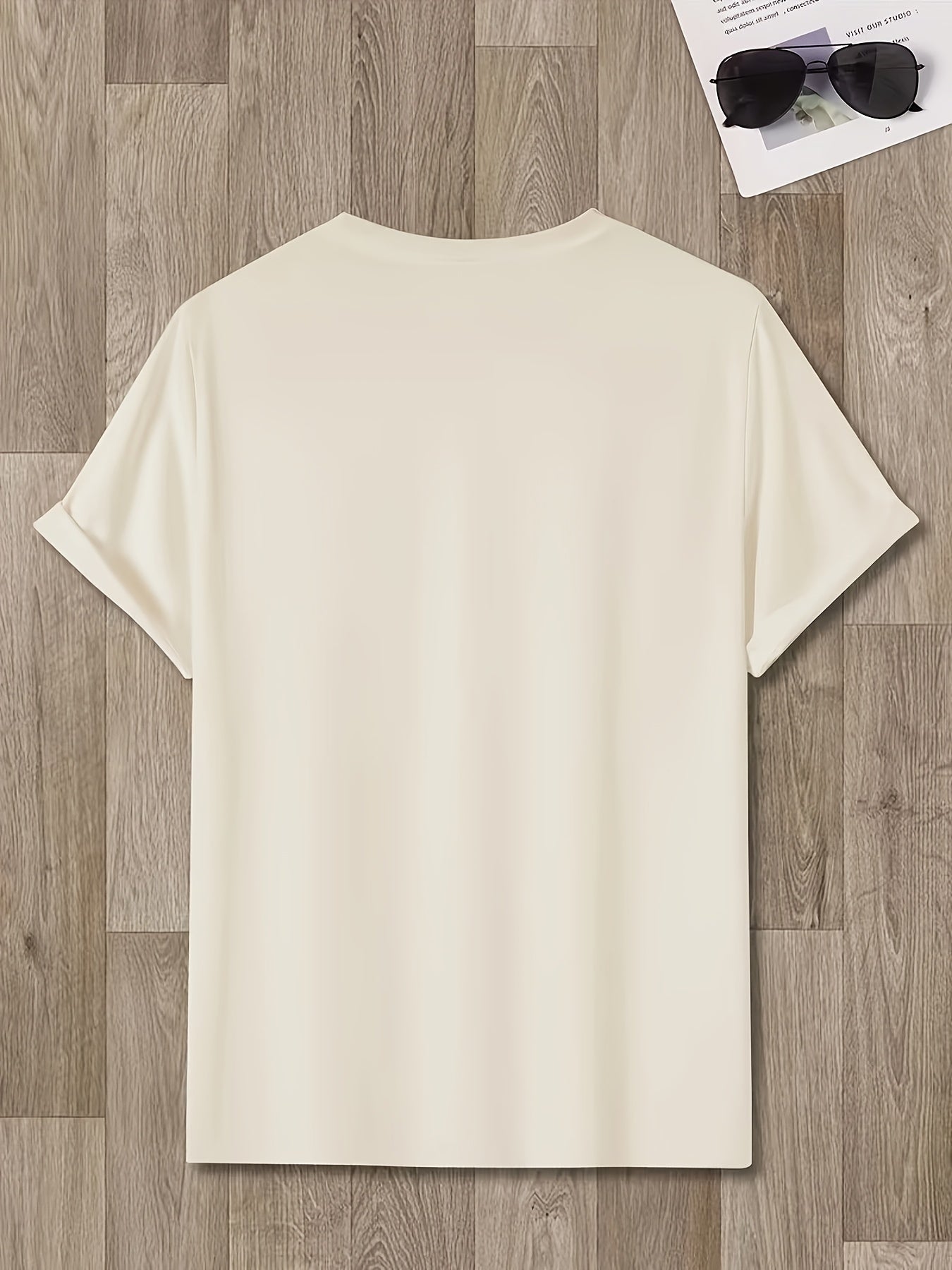 Fashionable Men'S Printed T-Shirt - Classic Summer Casual Crew Neck Short Sleeve T-Shirt, Comfortable And Breathable, Stylish Letter Pattern Design, Trendy Versatile Men'S Wear, a Delightful Holiday Gift