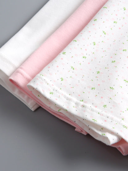 3pcs Set Breathable Stretchy Underwear, Comfortable Girls' Cotton Camisole Vest, Printed Children's Base Layer Thin Strap T-Shirt + Cake Skirt Princess Outfit, Summer Camisole Underwear and Panties for Casual Sports and Leisure Wear, 95% Cotton + 5%