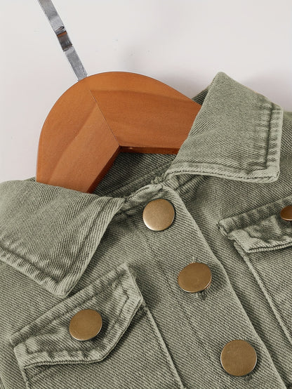 Baby Sky Blue Denim Utility Shorts - product view 5
