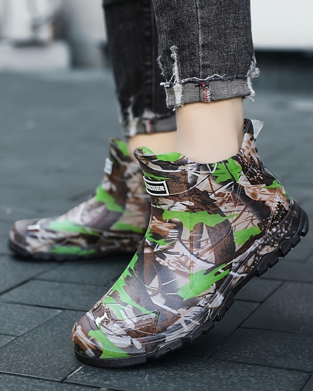 Men's Rain Boots - Slip-On Ease