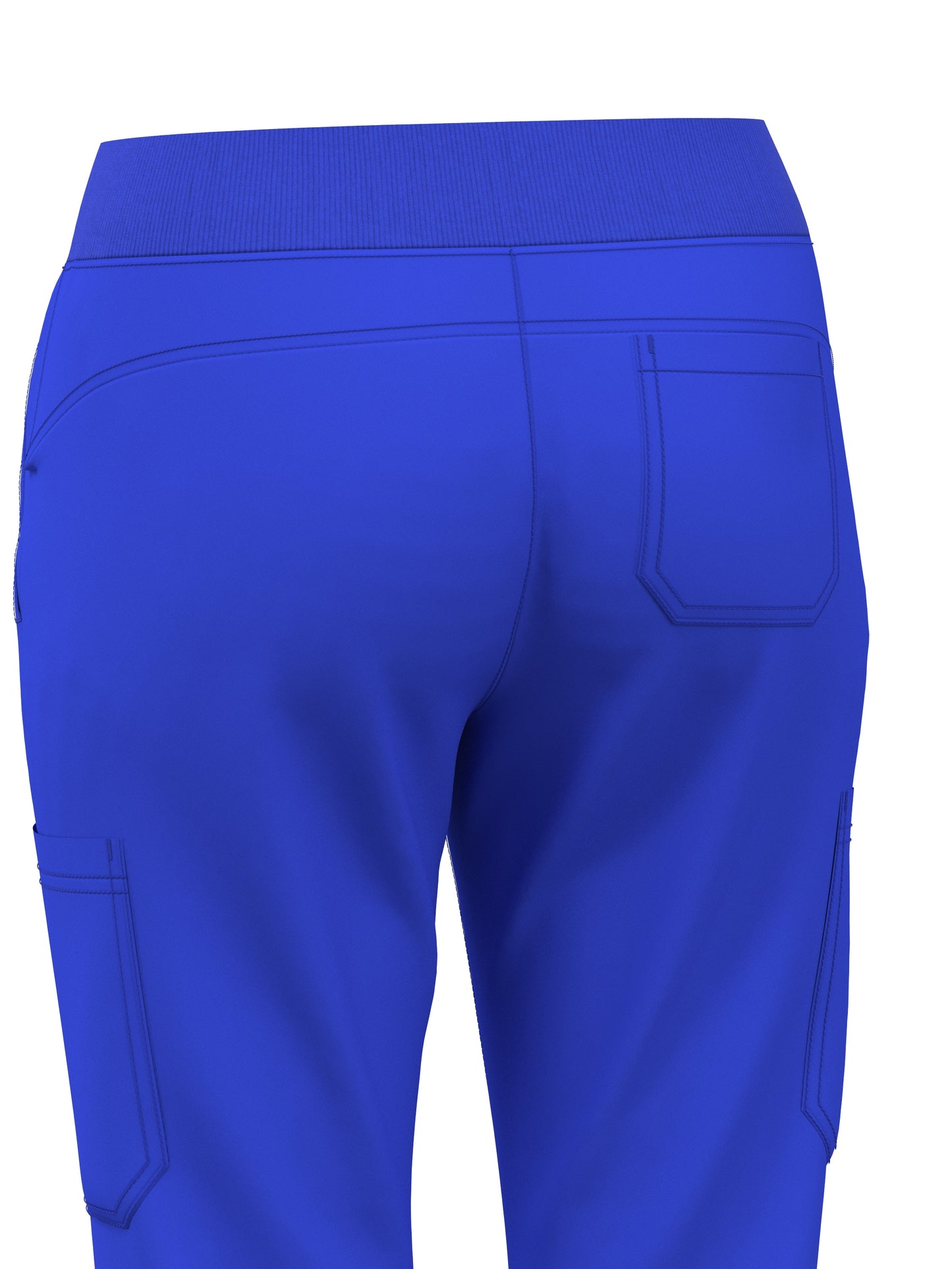 Scrub Pants for Women Jogger Pants with 5 Pockets Rib Waistaband Light Ultra Soft 4 Way Stretch 423