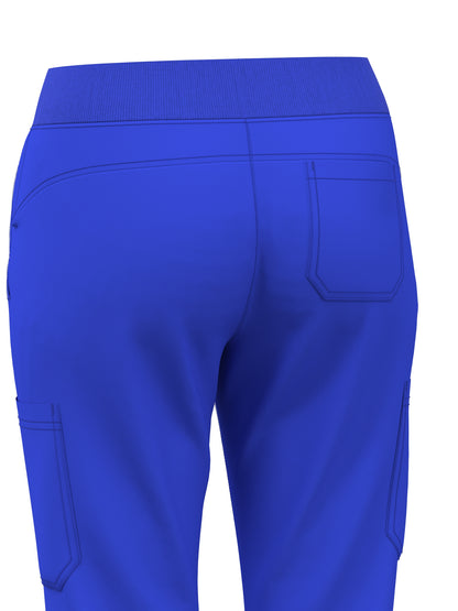 Scrub Pants for Women Jogger Pants with 5 Pockets Rib Waistaband Light Ultra Soft 4 Way Stretch 423