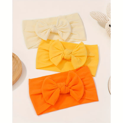 20pcs Baby Girls Nylon Headbands Turban Hair with Bows Hair Band Elastic Hair Accessories for Kids Toddlers Infants Newborn
