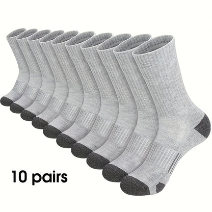 10 Pairs of Large Elastic Basketball Socks, Sports Mid-Calf Socks, 47 Size, Running Socks, Spring/Summer Casual Socks, Fitness & Youth Sports Socks