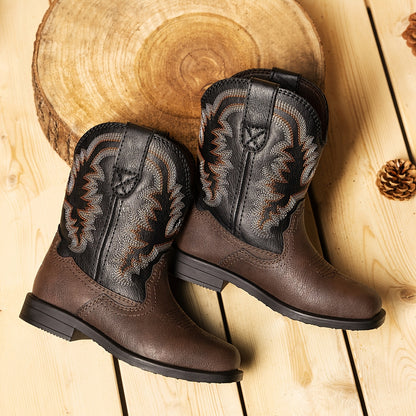 DREAM PAIRS KIDS Offers Cowboy Boots for Toddlers, Suitable for Both Boys And Girls, Featuring a Western Style with a Square Toe And Mid-Calf Design