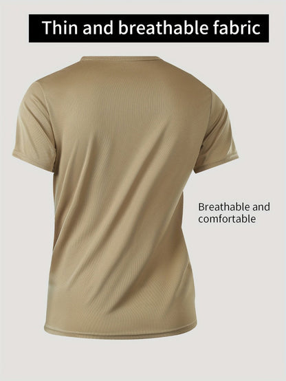 Men's Solid Color Performance T-Shirt - Crew Neck