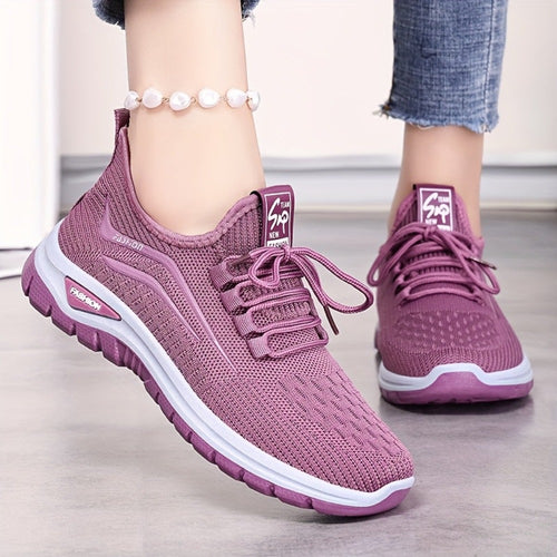 Women's Walking Shoes – Breathable Mesh Cushioned Comfort for Everyday Wear