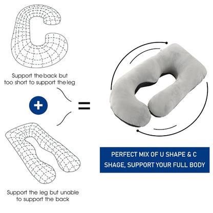 Pregnancy Pillow - 62-inch J-shaped Full-body Maternity