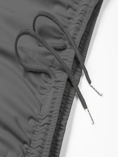 Plus Size Men'S Quick Dry Athletic Shorts, Elastic Waist Drawstring Zipper Cargo Shorts, Breathable Lightweight Multi-Pocket Casual Shorts for Gym Running Workout Outdoor Activities