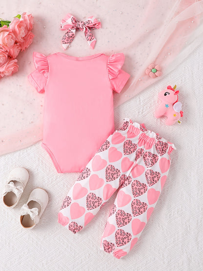 2 Sets Of Combination Children'S Suits, Fashionable Printed Hayi Girls' Suits, Newborn Baby Suits, for Outdoor